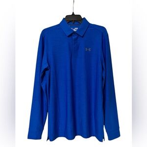 Like new mens Under Armour long sleeve collared athletic shirt—small
